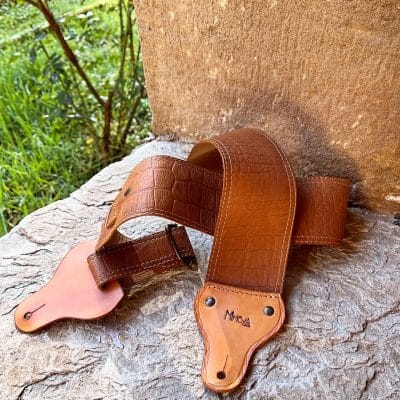 Sangle guitare, basse. Light croco