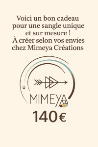 bon cadeau à offrir de 140€ pur une sangle en cuir personnalisée