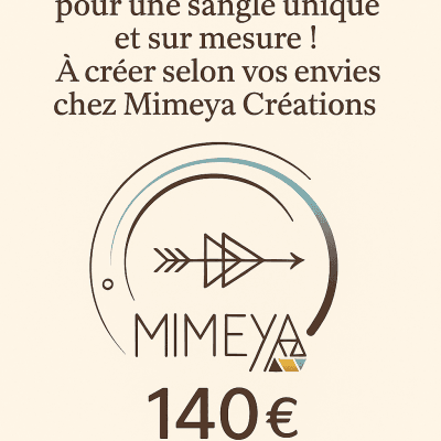 bon cadeau à offrir de 140€ pur une sangle en cuir personnalisée