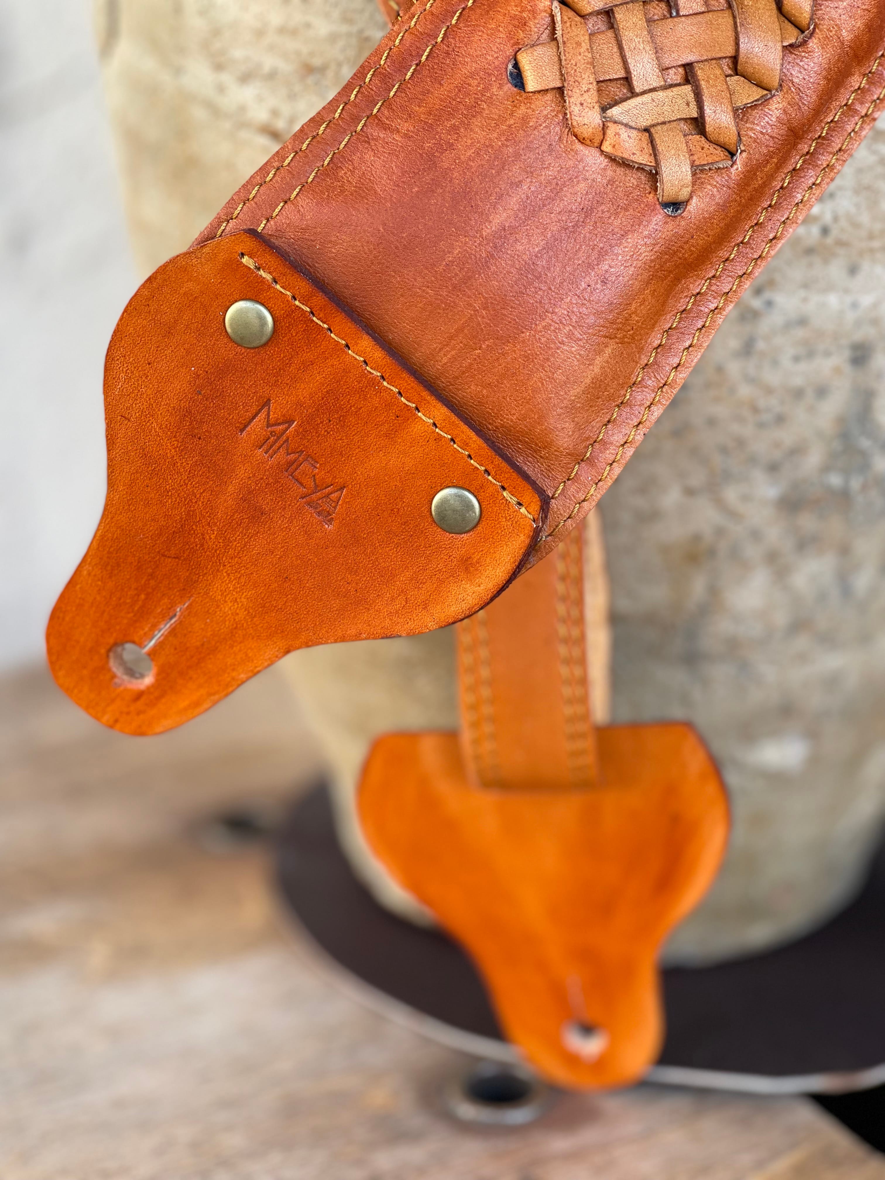 Sangle guitare, basse. Sangle guitare cuir tressée- Diamond – Image 2